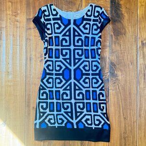 Cache Geometric Dress 34" Size 8